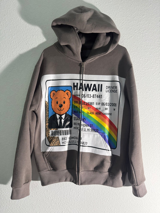 Grey License Hoodie