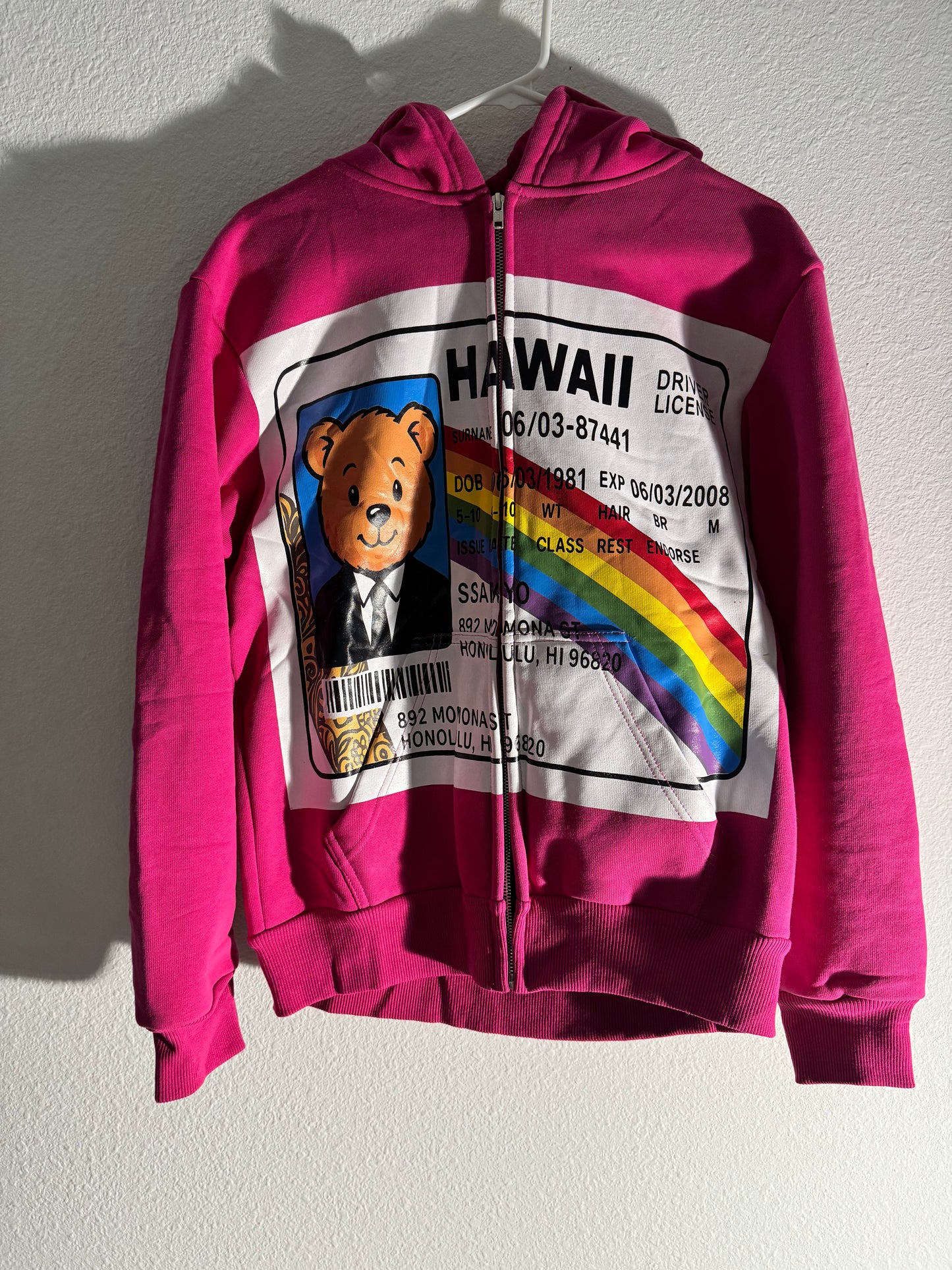 Pink License Hoodie