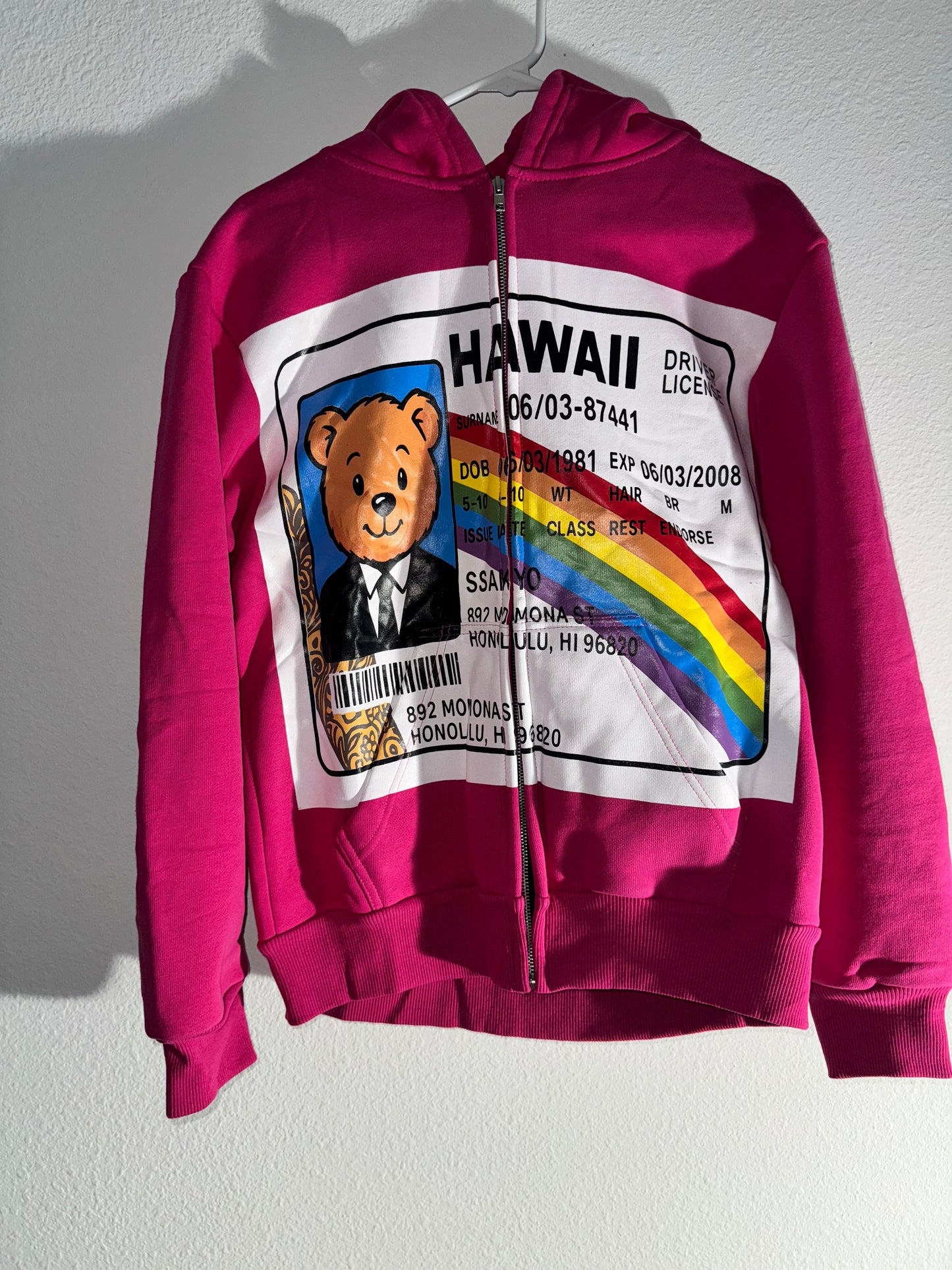 Pink License Hoodie